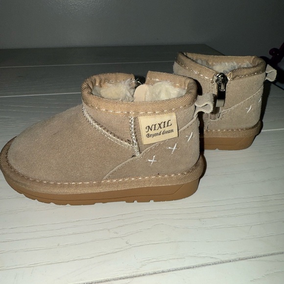 Other - Sunshine+Sass | tan short boots, toddler girl size 6